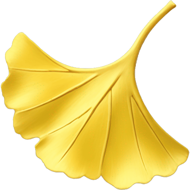 Ginkgo leaf in autumn in yellow-gold emoji