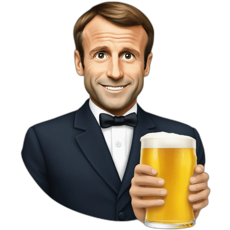 Emmanuel macron bière emoji