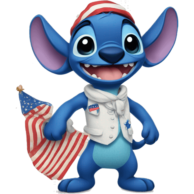 Stitch Disney Independence Day emoji