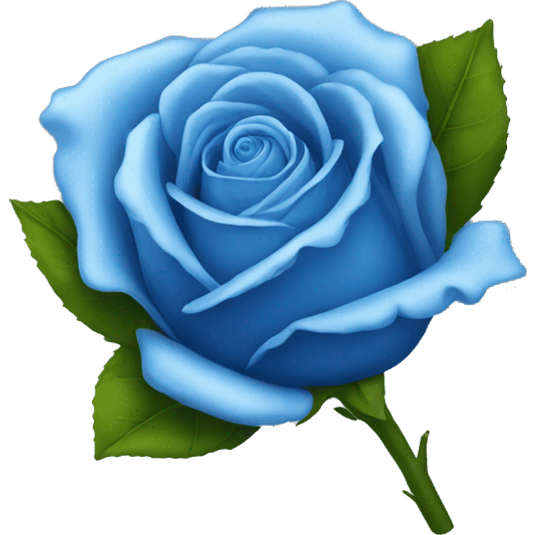 Blue rose head emoji