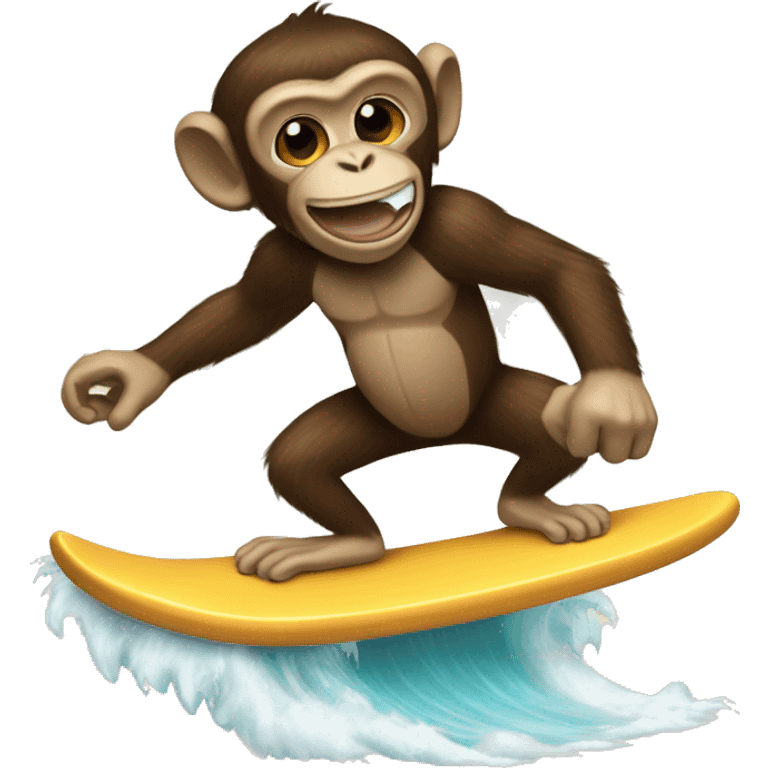 monkey surfing emoji