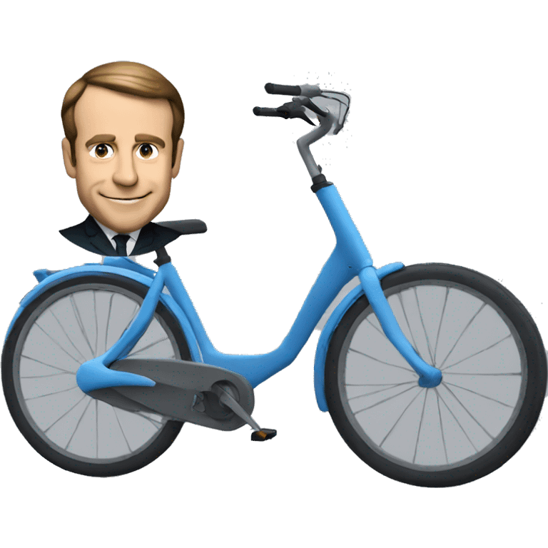 macron sur un velo emoji