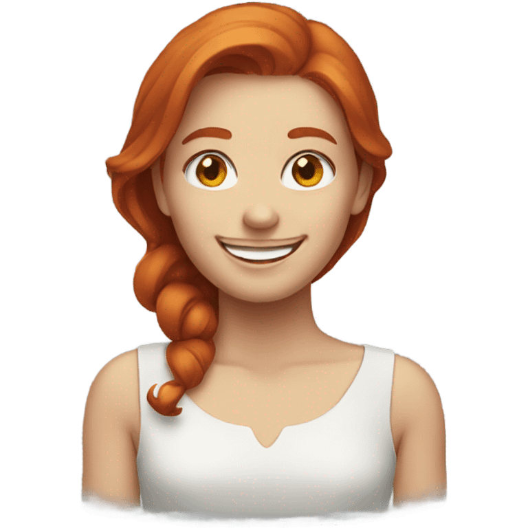 Redhead smiling emoji