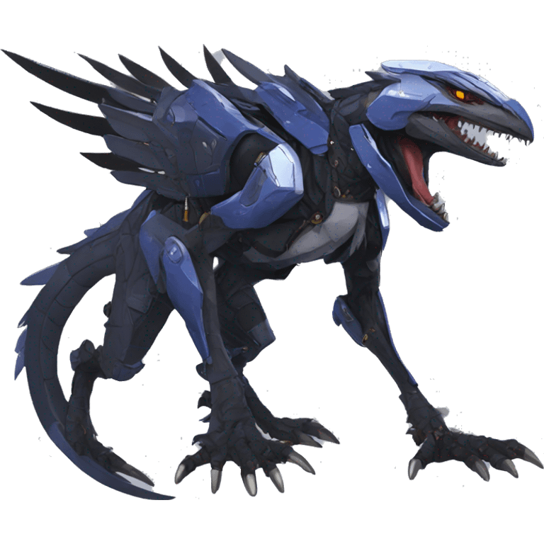 Edgy Anthro Futuristic Mechanical Sergal-raptor-nargacuga-vernid emoji