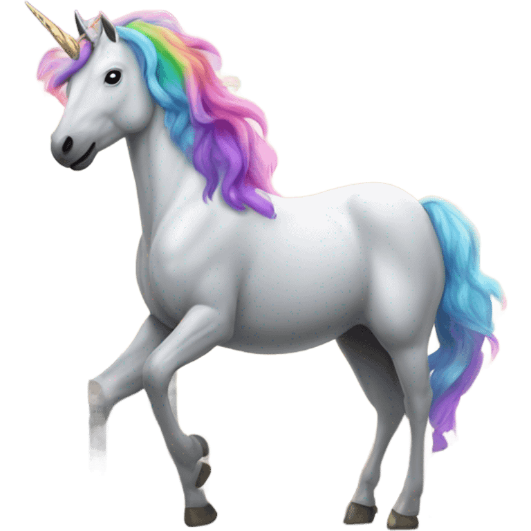 Giant Unicorn in city emoji