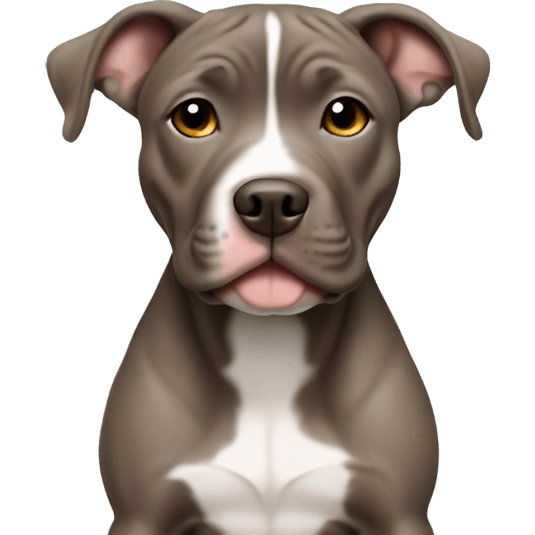 Gray brown pit bull puppy emoji