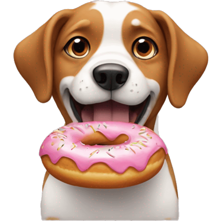 Dog eating a doughnut  emoji