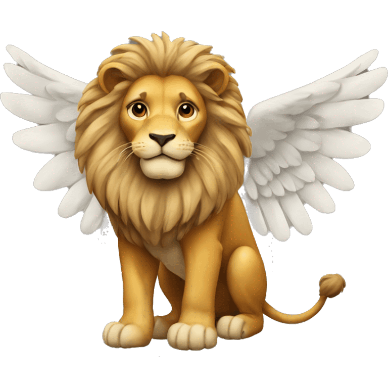 A lion with a wings painting  emoji