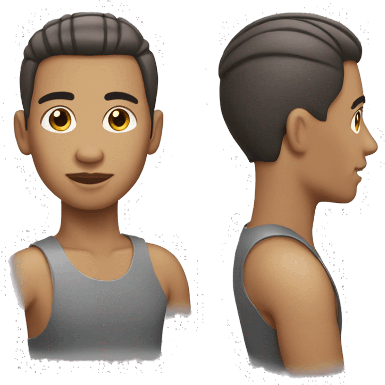 light skin man with short slick back locks emoji