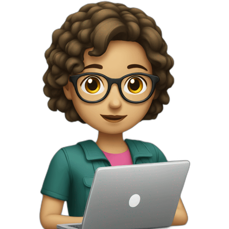 Spanish a girl with her laptop emoji