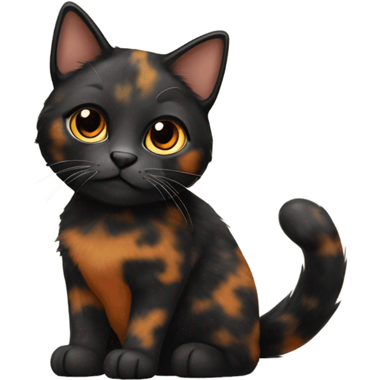 Black tortoiseshell cat  emoji