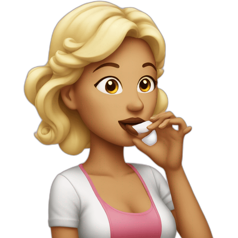 woman blowing kiss emoji