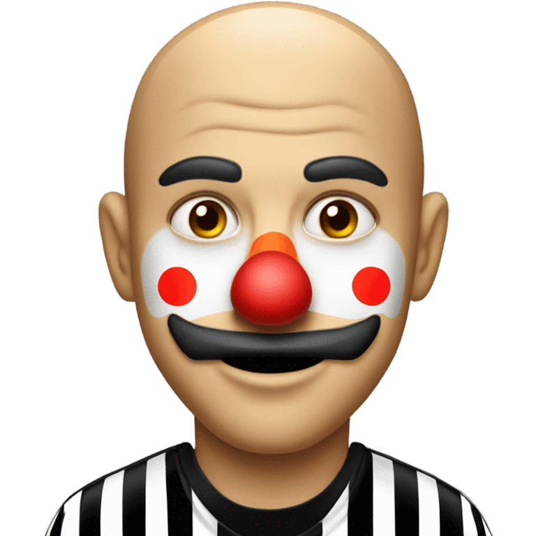 Referee with clown makeup  emoji