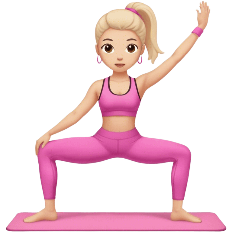 Pilates pink emoji