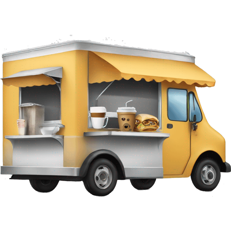 food truck with coffee emoji