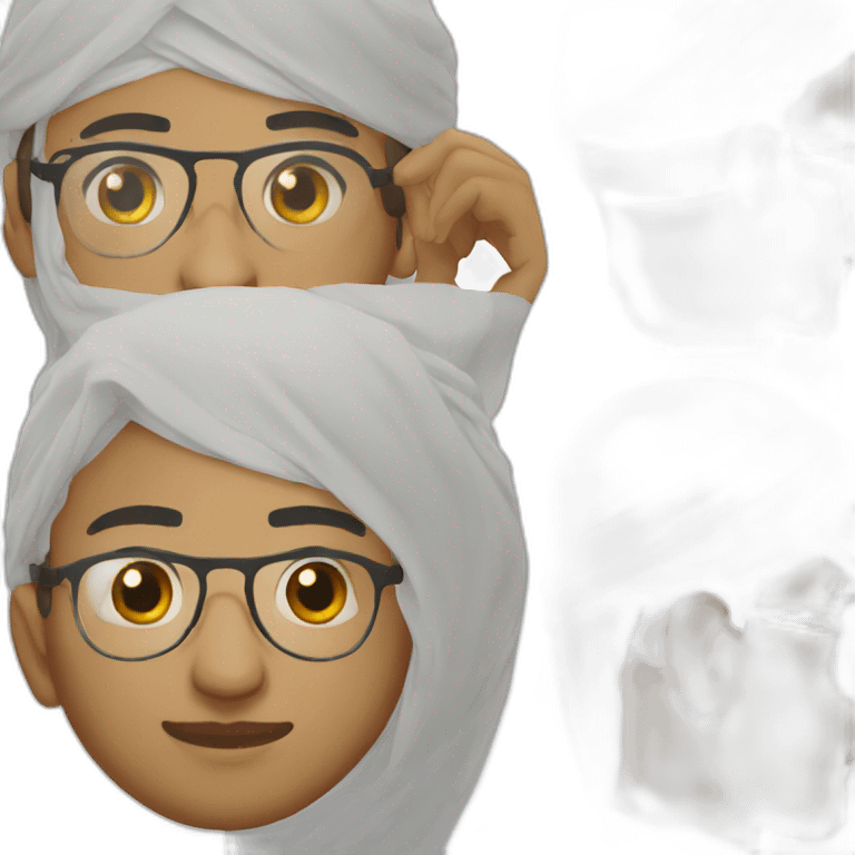 arab man wearing arabic traditional clothes rayban galsses emoji