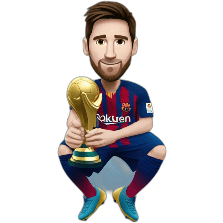 messi con la copa emoji