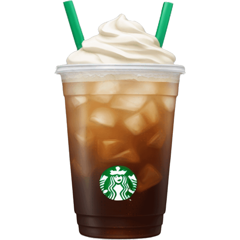 Starbucks iced americano, no cream, dark  emoji