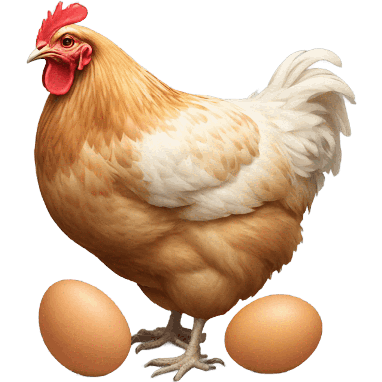 Hen laying on egg emoji