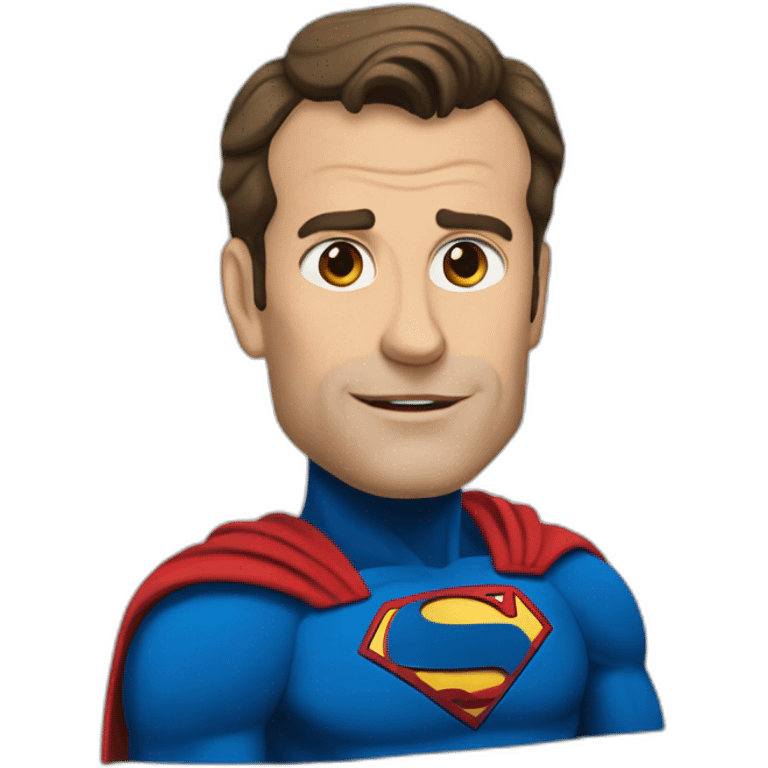 Macron in superman emoji