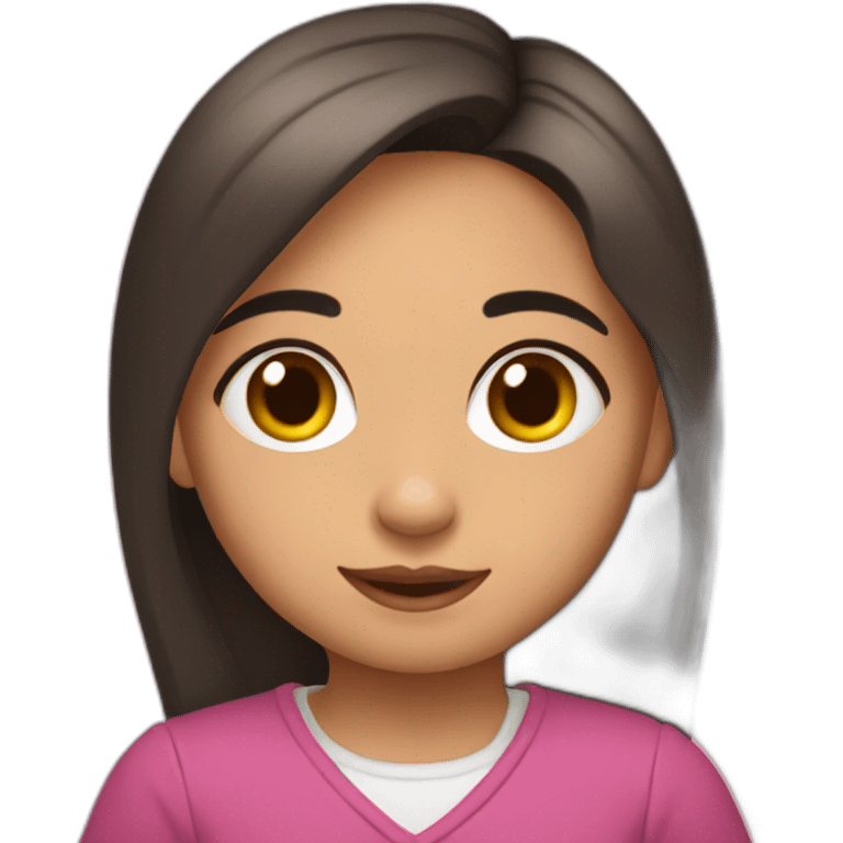 Niña con moñitos emoji