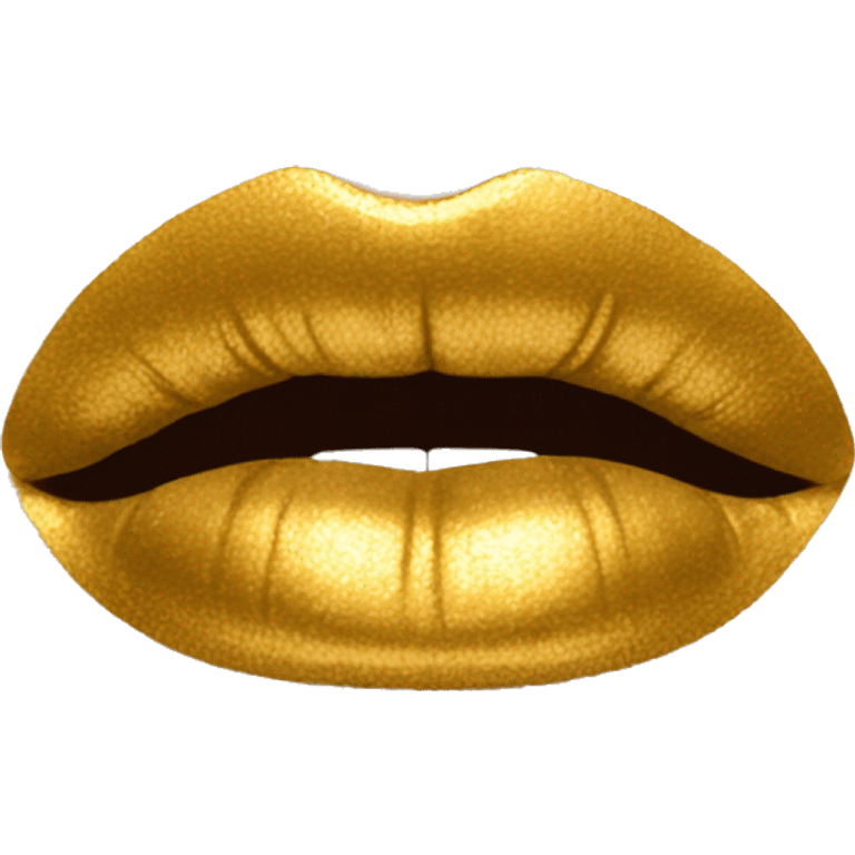 Gold lipstick emoji