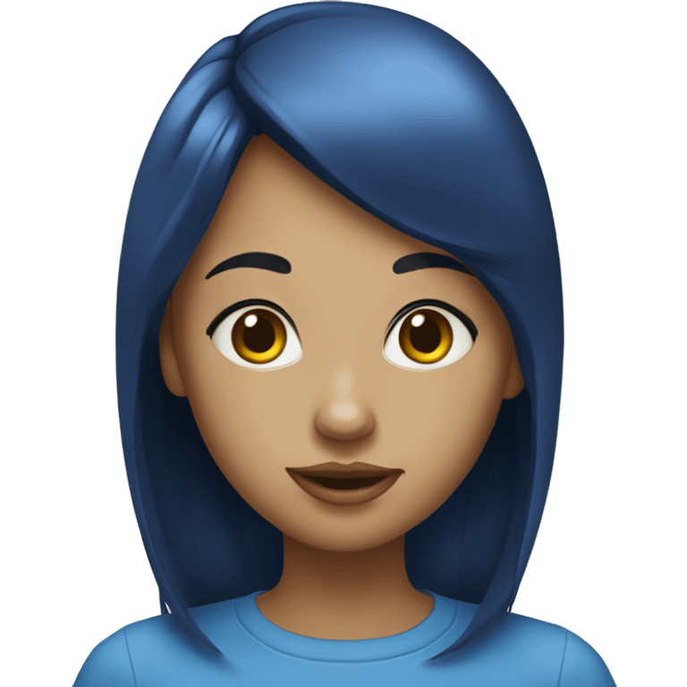 fille métisse yeux bleus emoji