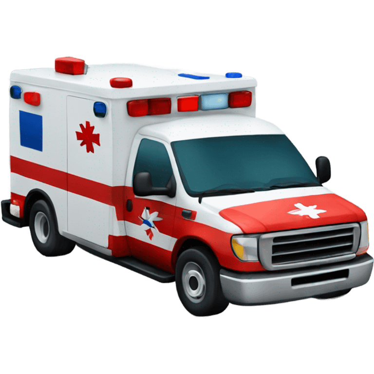 EMT ambulance Christmas emoji