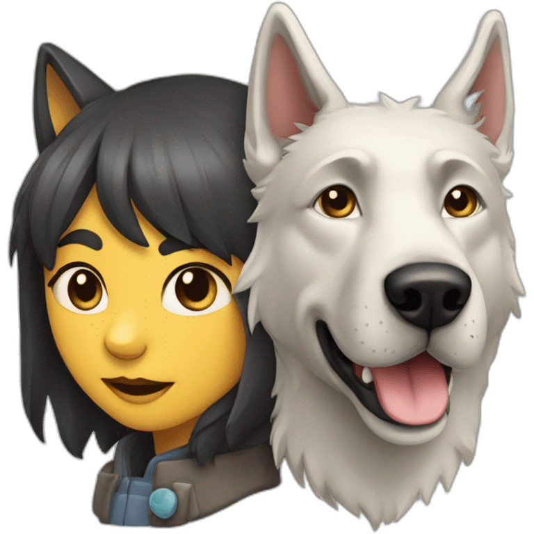 loup et chien emoji