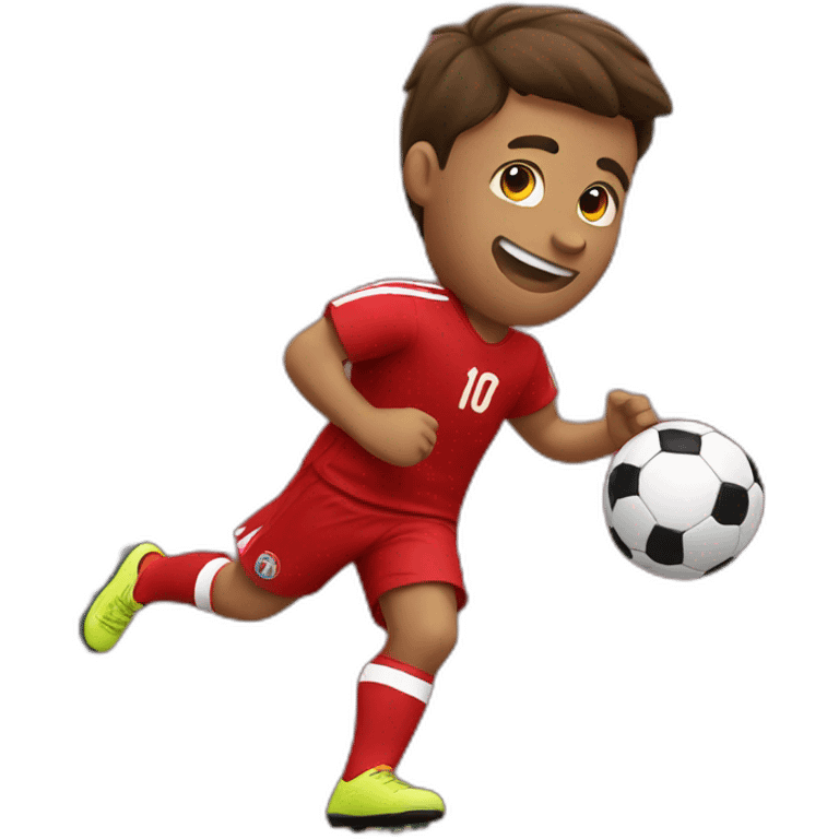 soccer celebrate red jersey emoji