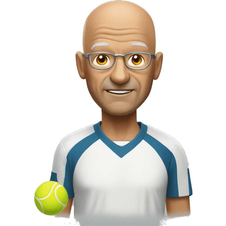 65yo man tennis bald emoji