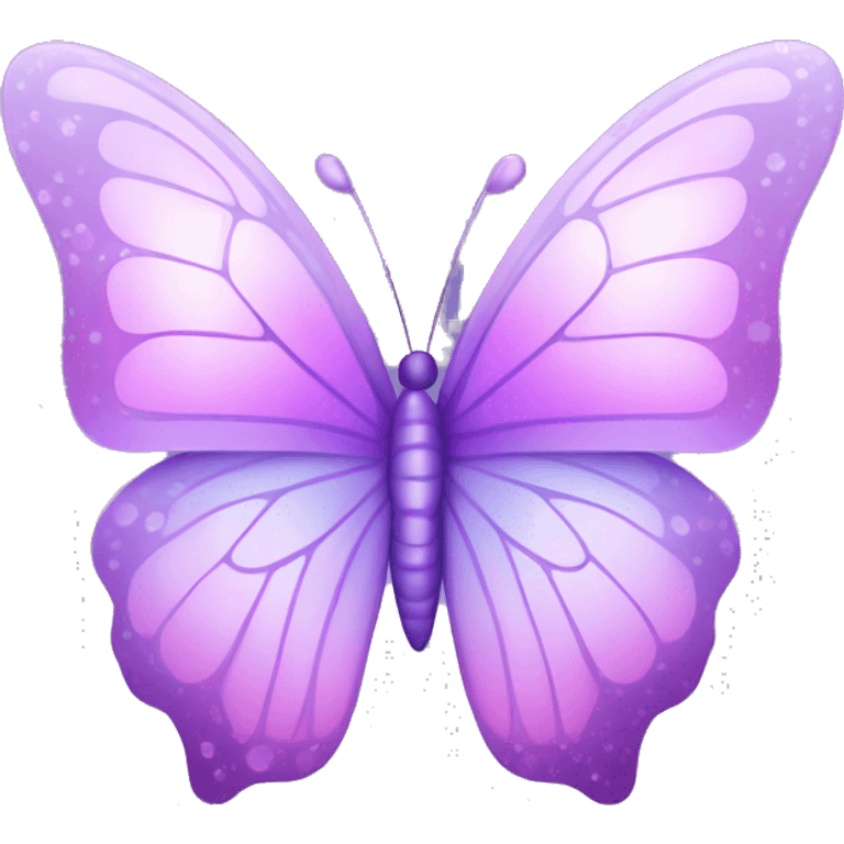 Sparkly glossy Pastel lilac-gradient butterfly emoji