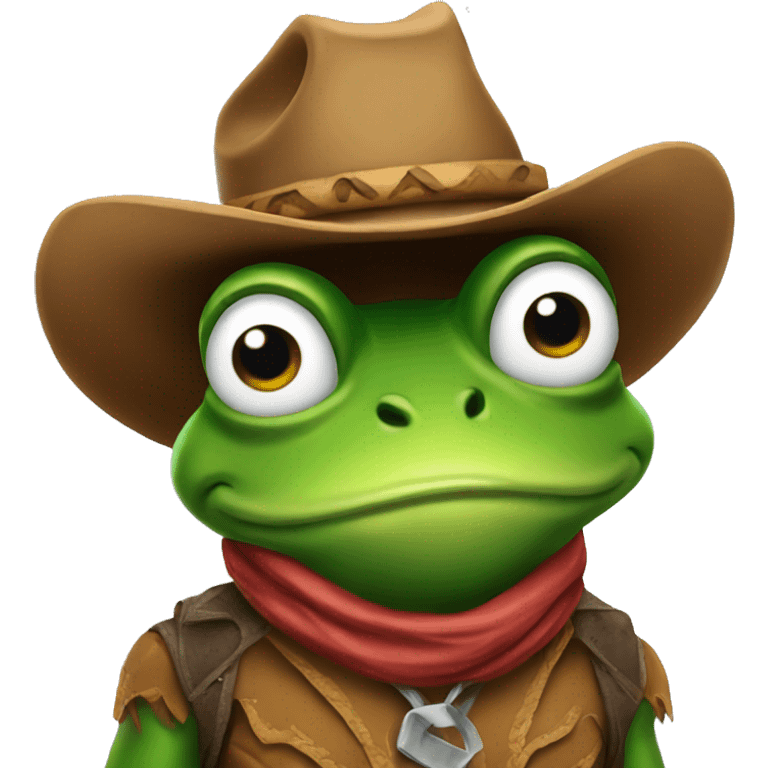 Cowboy frog emoji