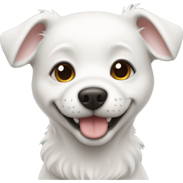 Cute white dog emoji