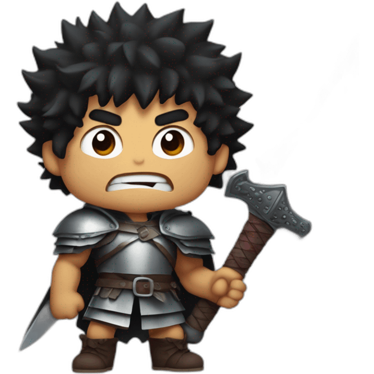 angry berserk guts carrying a huge sword on his shoulder emoji