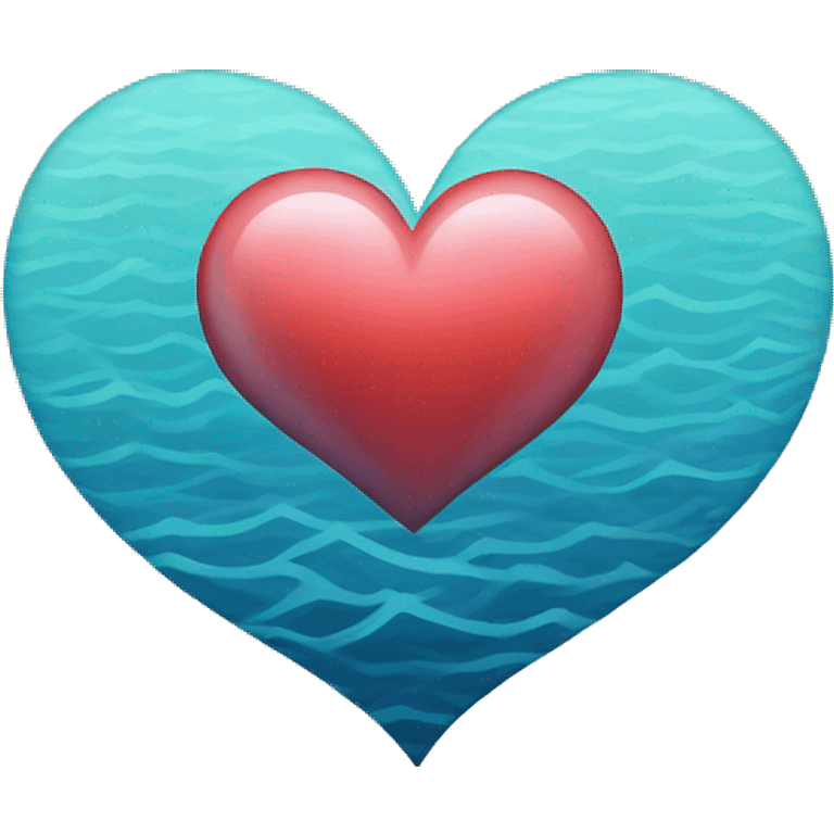 ocean in a heart shape emoji