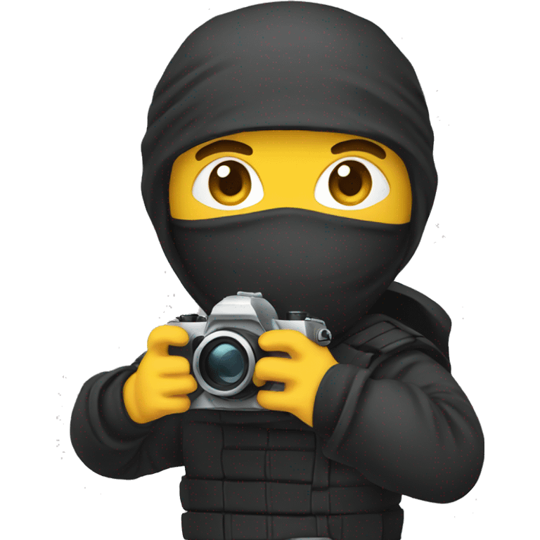 Ninja holding a camera emoji emoji