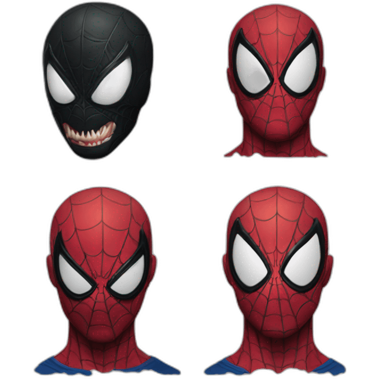 Venom Spidey  man faces emoji