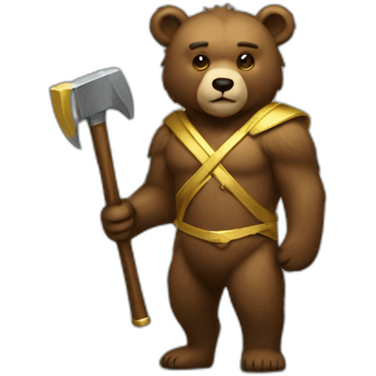 bear with pickaxe gold emoji