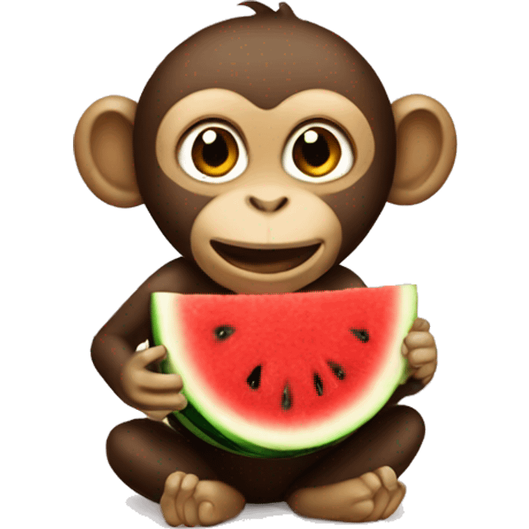 Monkey eating watermelon  emoji