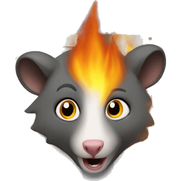 Possum dumpster fire emoji