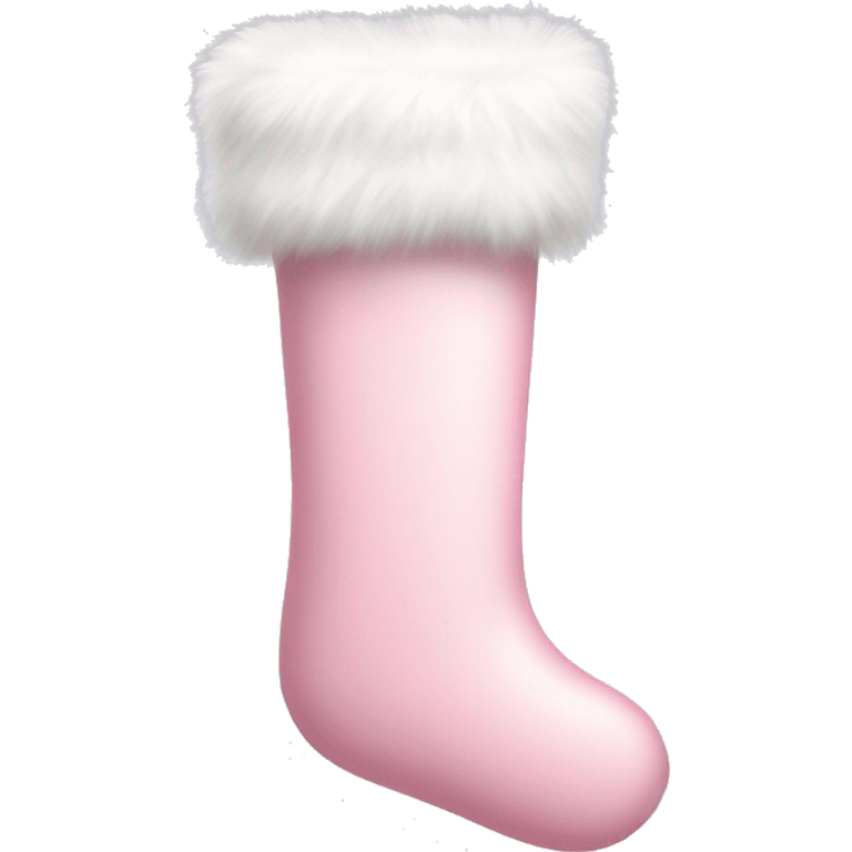 Light pink stocking with white fur  emoji