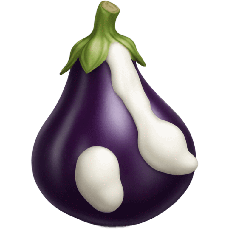 eggplant with white stuff on it emoji