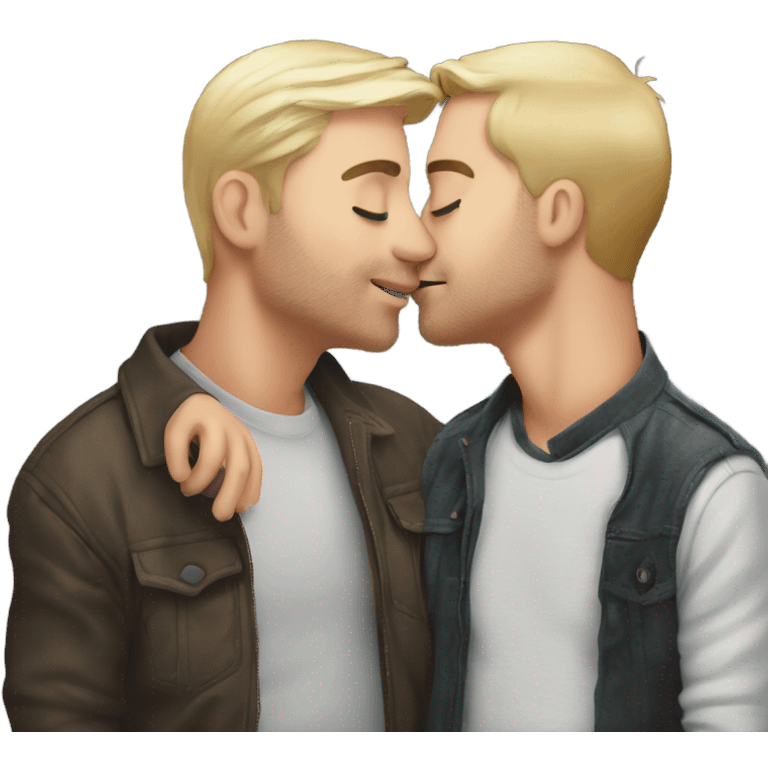 mikey and brian kissing passionately emoji