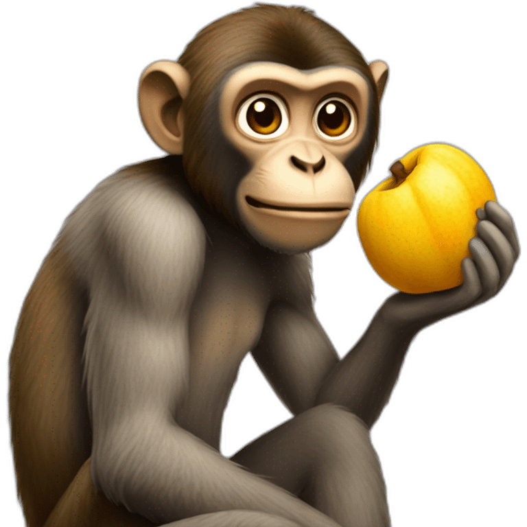 Macaco tomando refrigerante emoji