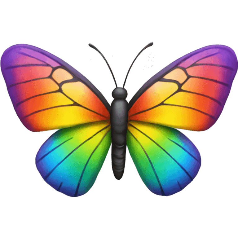 Rainbow butterfly emoji