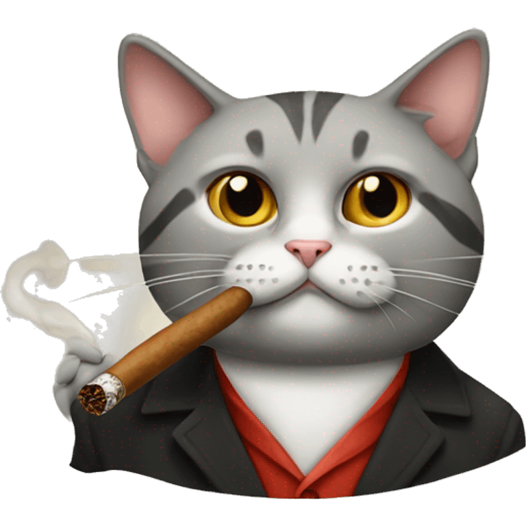 Cat with cigar  emoji