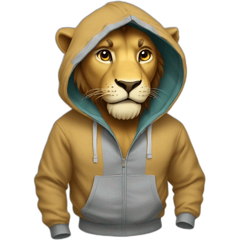 lion in hoodie emoji