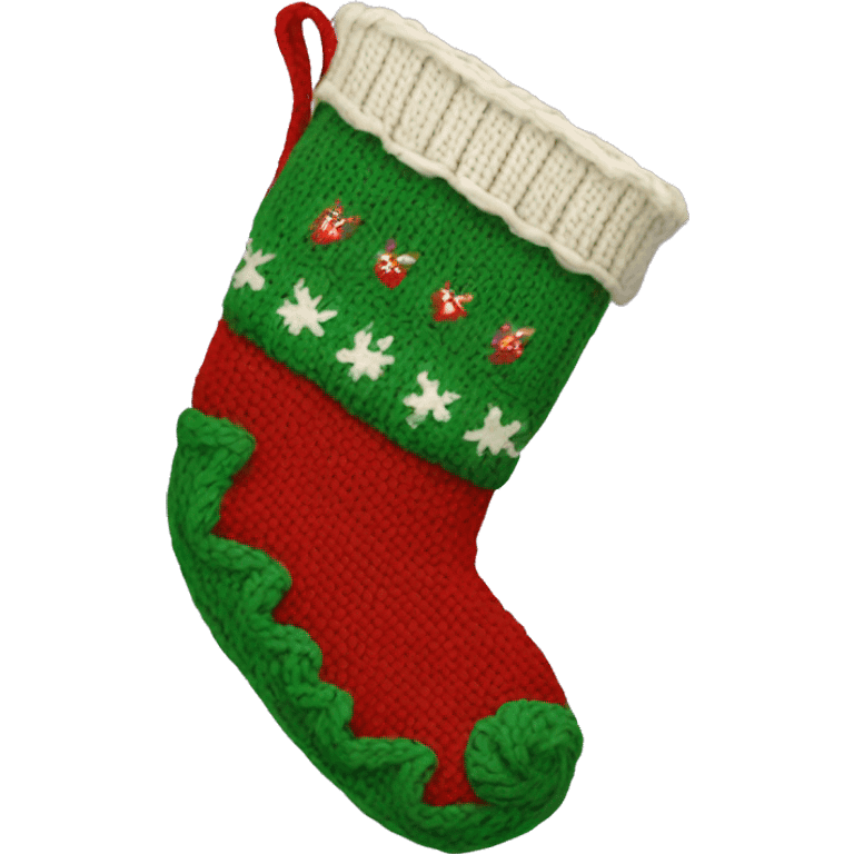 Knit Christmas stocking  emoji