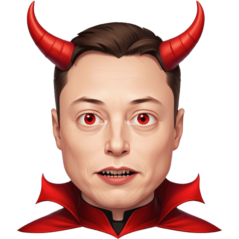 Elon musk as the devil emoji